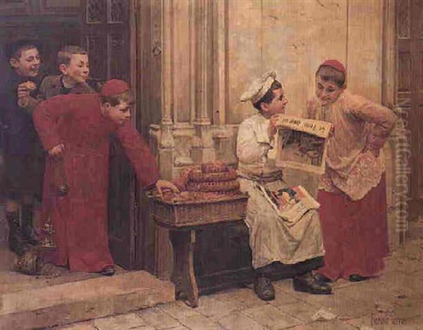 L'occasion Fait Le Larron Oil Painting by Paul-Charles Chocarne-Moreau