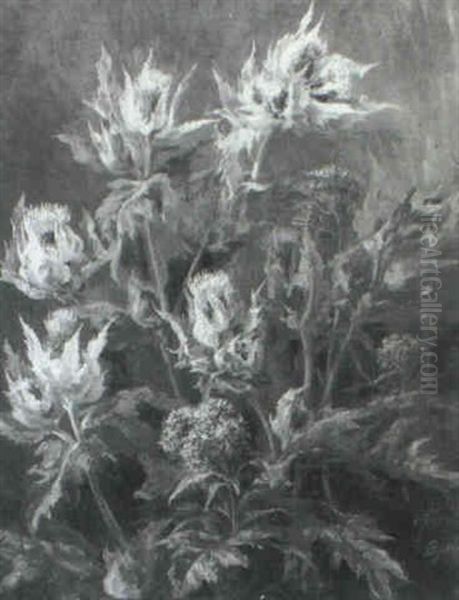 Opstilling Med Tidsler Oil Painting by Anthonie Eleonore (Anthonore) Christensen