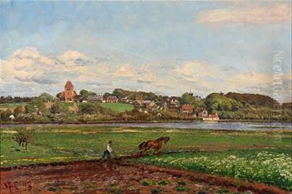 Landscape Oil Painting by Godfred Christensen