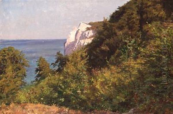 Eftermiddag Paa Klinten Oil Painting by Godfred Christensen
