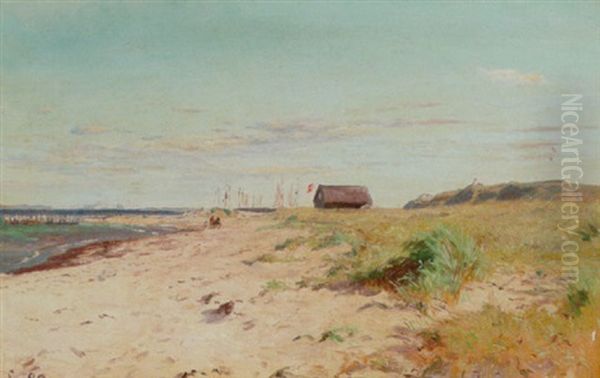 Fra Stranden Ved Gilleleje Oil Painting by Godfred Christensen