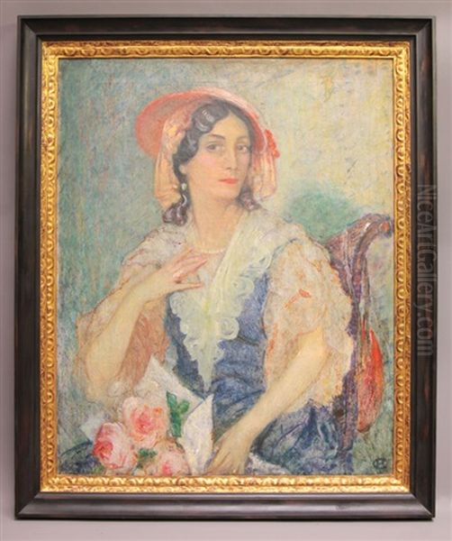 Portrat Claire Christiansen Oil Painting by Hans Christiansen