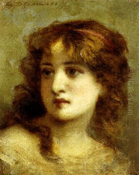 Portrait De Femme Oil Painting by Fedor Petrovich Chumakov
