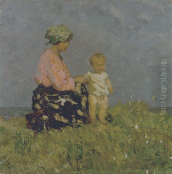 Gioie Materne Oil Painting by Beppe Ciardi