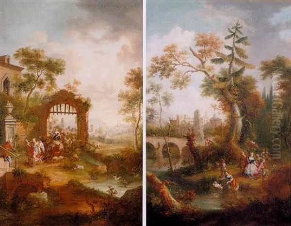 The Return Of Tobias And The Angel Oil Painting by Scipione Cignaroli