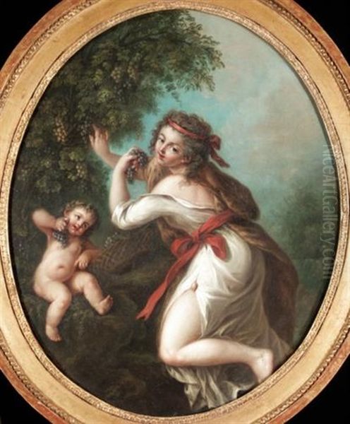 Allegory Of Autumn Oil Painting by Giovanni Battista Cipriani