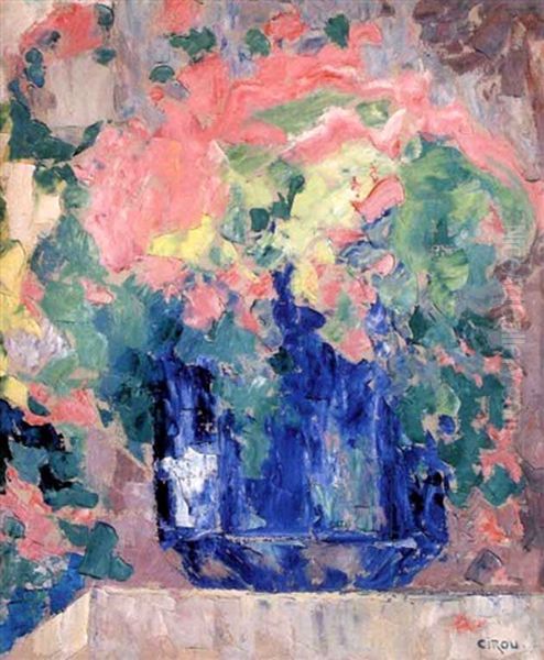 Vase De Fleurs Oil Painting by Paul Cirou
