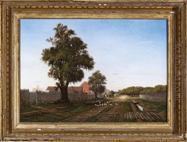 Streetcar Tracks Oil Painting by Richard Clague