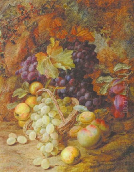 Fruit And Berries By A Bank Oil Painting by Vincent Clare