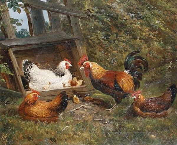 A Happy Family Oil Painting by Samuel Joseph Clark