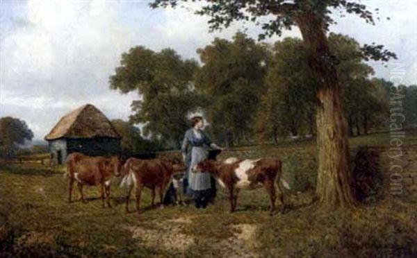 The Milkmaid Oil Painting by Samuel Joseph Clark