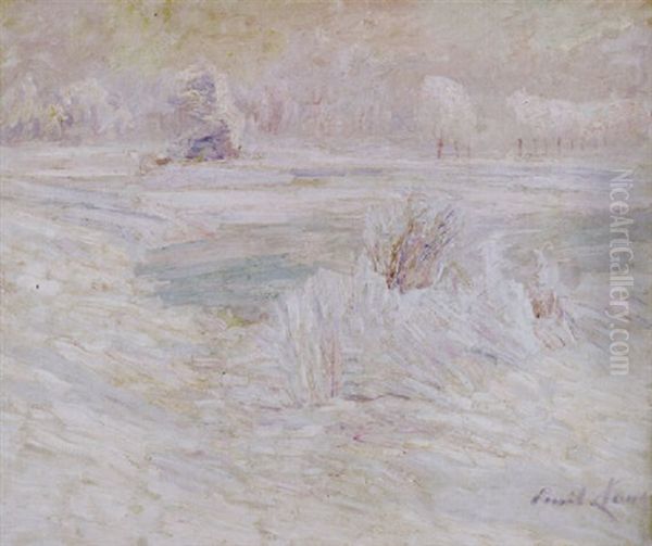Besneeuwd Landschap Oil Painting by Emile Claus