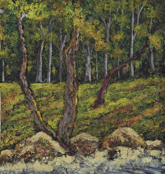 El Bosque Oil Painting by Joaquin Clausell