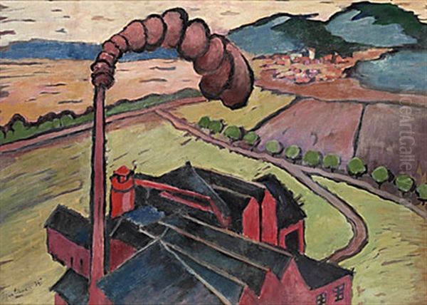 Mot Dalen Oil Painting by Agnes Cleve