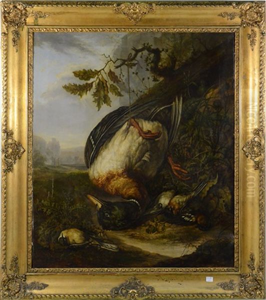 Nature Morte Au Canard Oil Painting by Antoine Clevenbergh