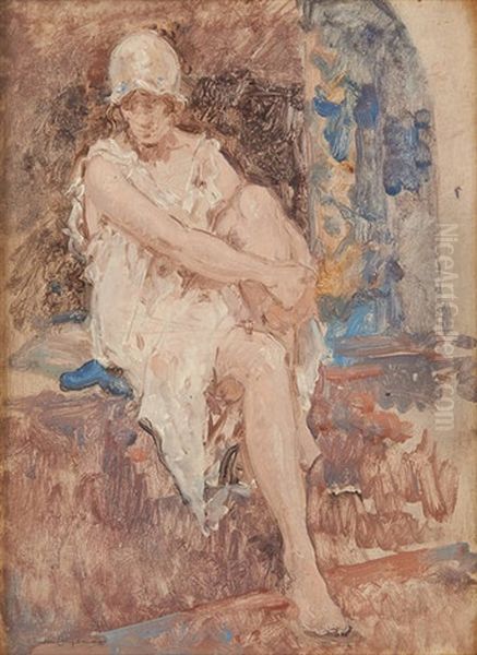 Le Modele Oil Painting by Andre Cluysenaar