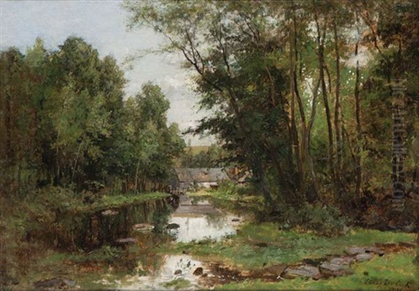 Yvoir, Evrehailles Oil Painting by Cesar De Cock