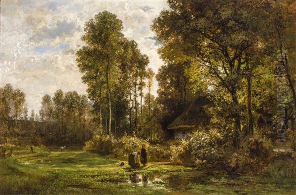 After The Rain Oil Painting by Cesar De Cock