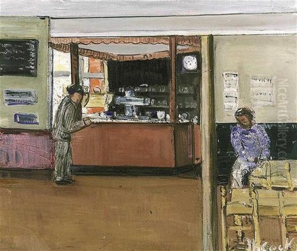 Estaminet A Uccle Oil Painting by Philibert Cockx