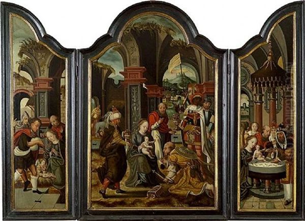 Femme A Sa Toilette Oil Painting by Pieter Coecke van Aelst the Elder