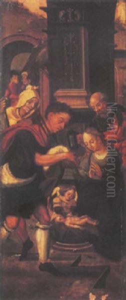 The Adoration Of The Shepherds Oil Painting by Pieter Coecke van Aelst the Elder