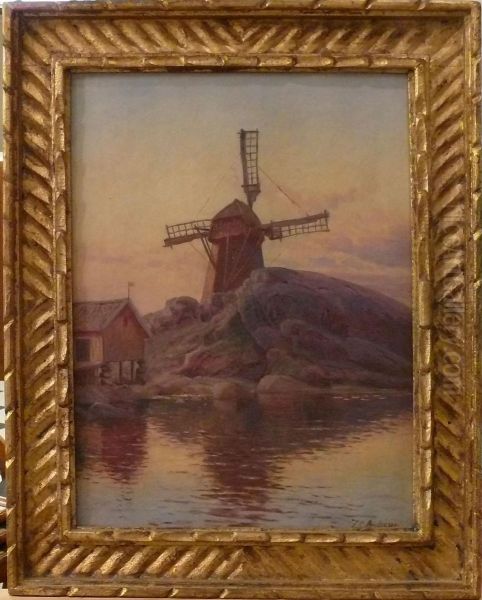 Vaderkvarn Oil Painting by Emerich Andresen