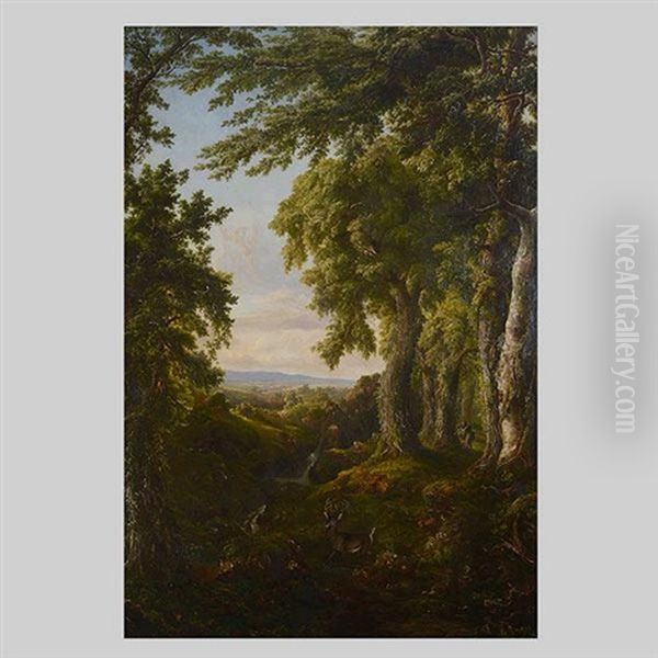 The Hunter Oil Painting by Thomas Cole