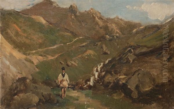 Pyrenees Oil Painting by Gustave Colin