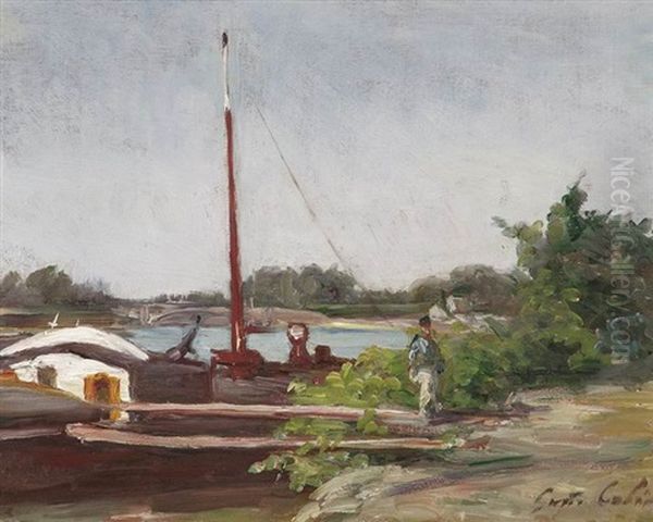 An Der Oise Oil Painting by Gustave Colin