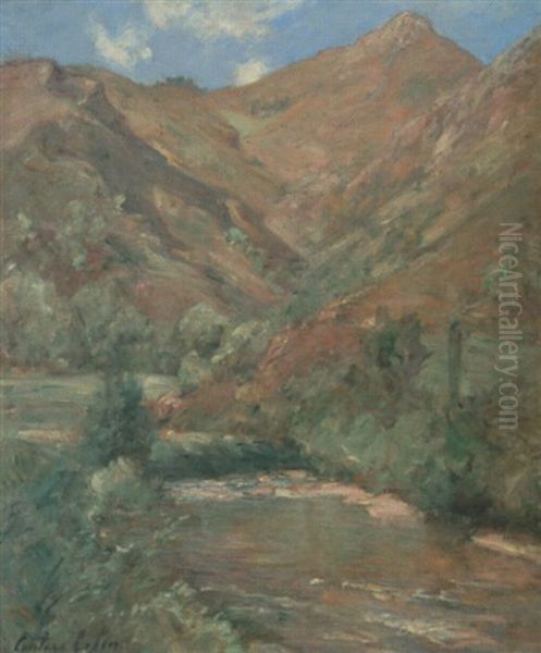 Paysage Montagneux Oil Painting by Gustave Henri Colin