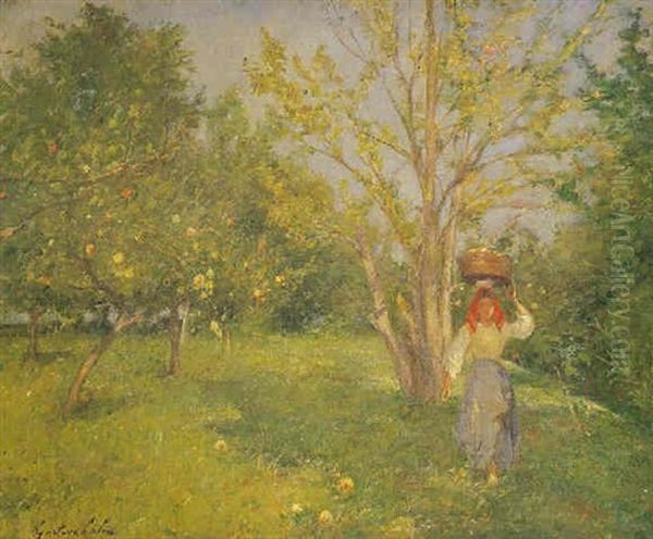 Recogiendo Fruta Oil Painting by Gustave Colin