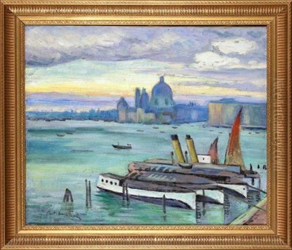 Venise L'hiver Oil Painting by Paul-Emile Colin