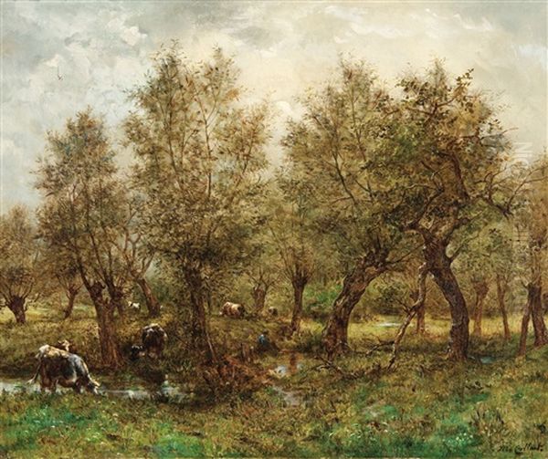 La Mare De Schavaes, Temps Gris Oil Painting by Marie Henrotin Collart