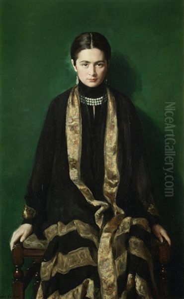 Mrs Dalahaye Oil Painting by John Collier