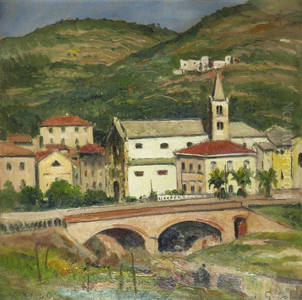 Paese Oil Painting by Giovanni Colmo