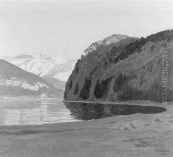 Stille Bucht Am Brienzersee Oil Painting by Plinio Colombi