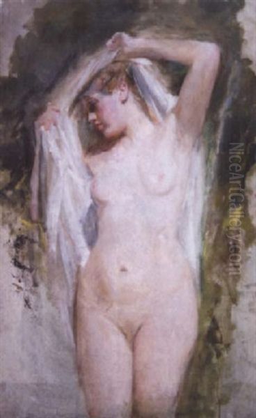 Nu Au Drap Oil Painting by Leon Francois Comerre