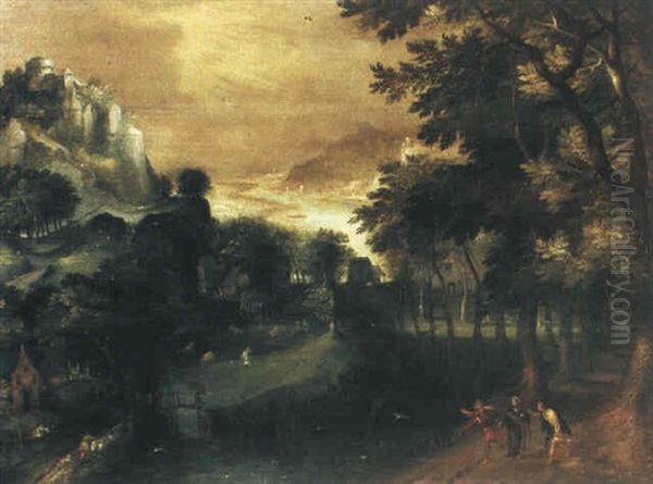 Der Gang Nach Emmaus Oil Painting by Gillis Van Coninxloo III