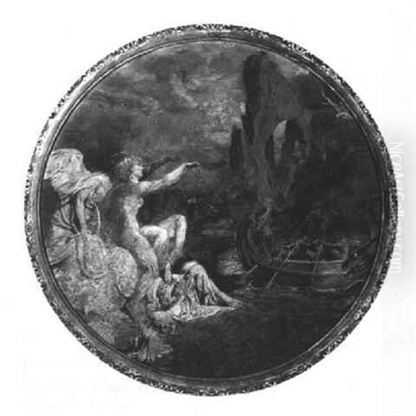 Odysseus And The Sirens Oil Painting by Alfred Charles Conrade