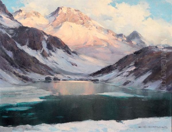 Les Sept Laux Oil Painting by Charles Henry Contencin