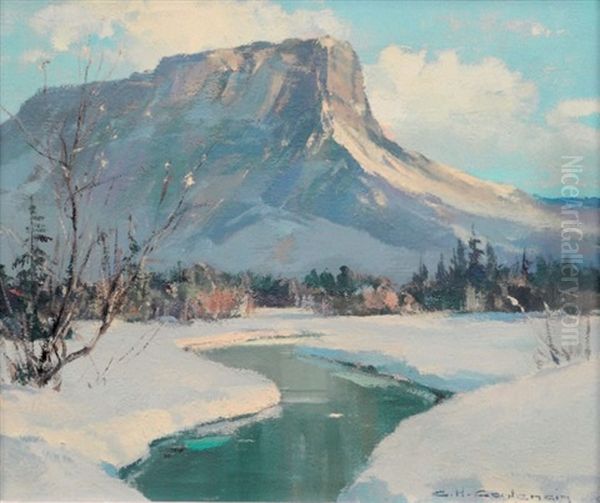 Le Mont Granier Oil Painting by Charles Henry Contencin