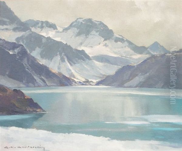 Les Sept Laux Oil Painting by Charles Henry Contencin