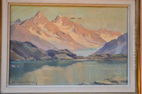 Le Lac Blanc Et Le Chardonnet Oil Painting by Charles Henry Contencin