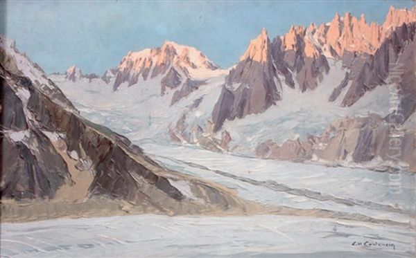 Vers Le Couvercle Lever De Soleil Oil Painting by Charles Henry Contencin