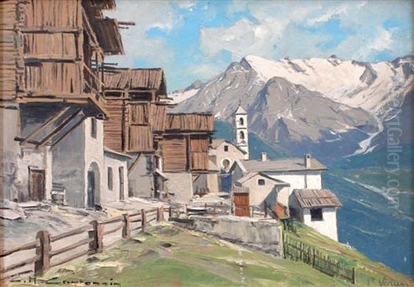 St Veran Oil Painting by Charles Henry Contencin