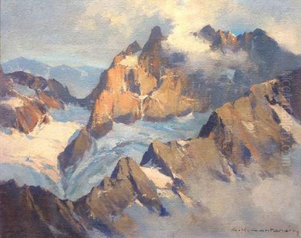 La Meige Vue De La Grande Ruine Oil Painting by Charles Henry Contencin