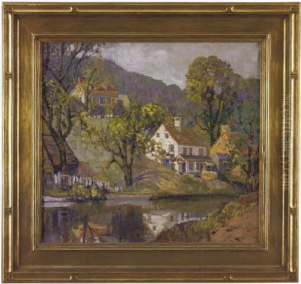 Summer On The Canal (lumberville) Oil Painting by Fern Isabel Coppedge