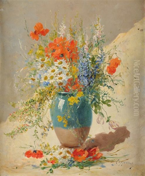 Bouquet De Fleurs Sauvages Oil Painting by Jacques Van Coppenolle