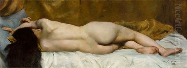 Liegender Weiblicher Ruckenakt Oil Painting by Lovis (Franz Heinrich Louis) Corinth