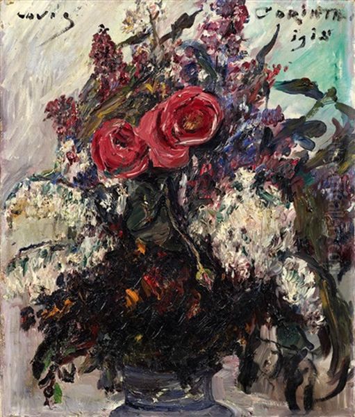Rosen Und Flieder Oil Painting by Lovis Corinth